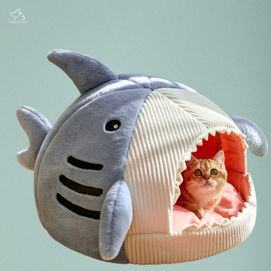 Luxury Plush Shark Pet Bed