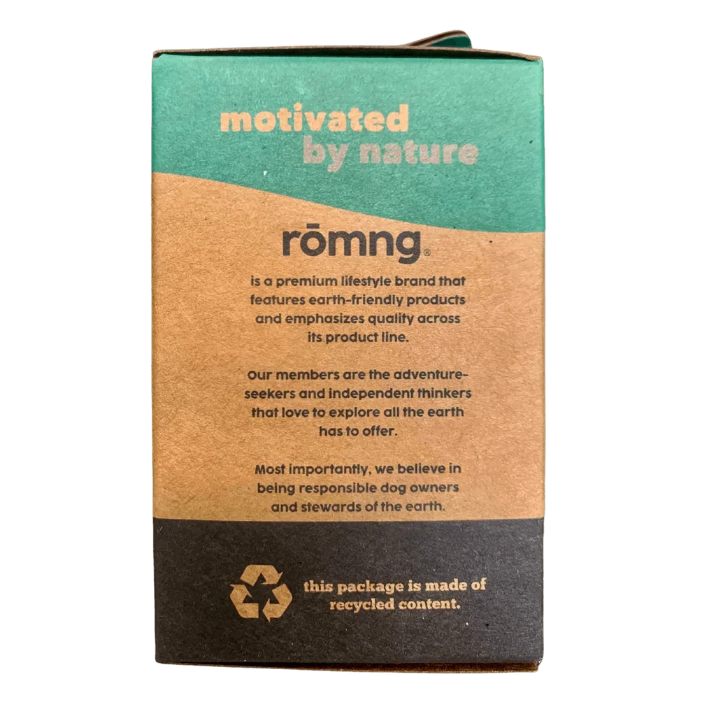 compostable plant-based dog poop bags + bamboo dispenser